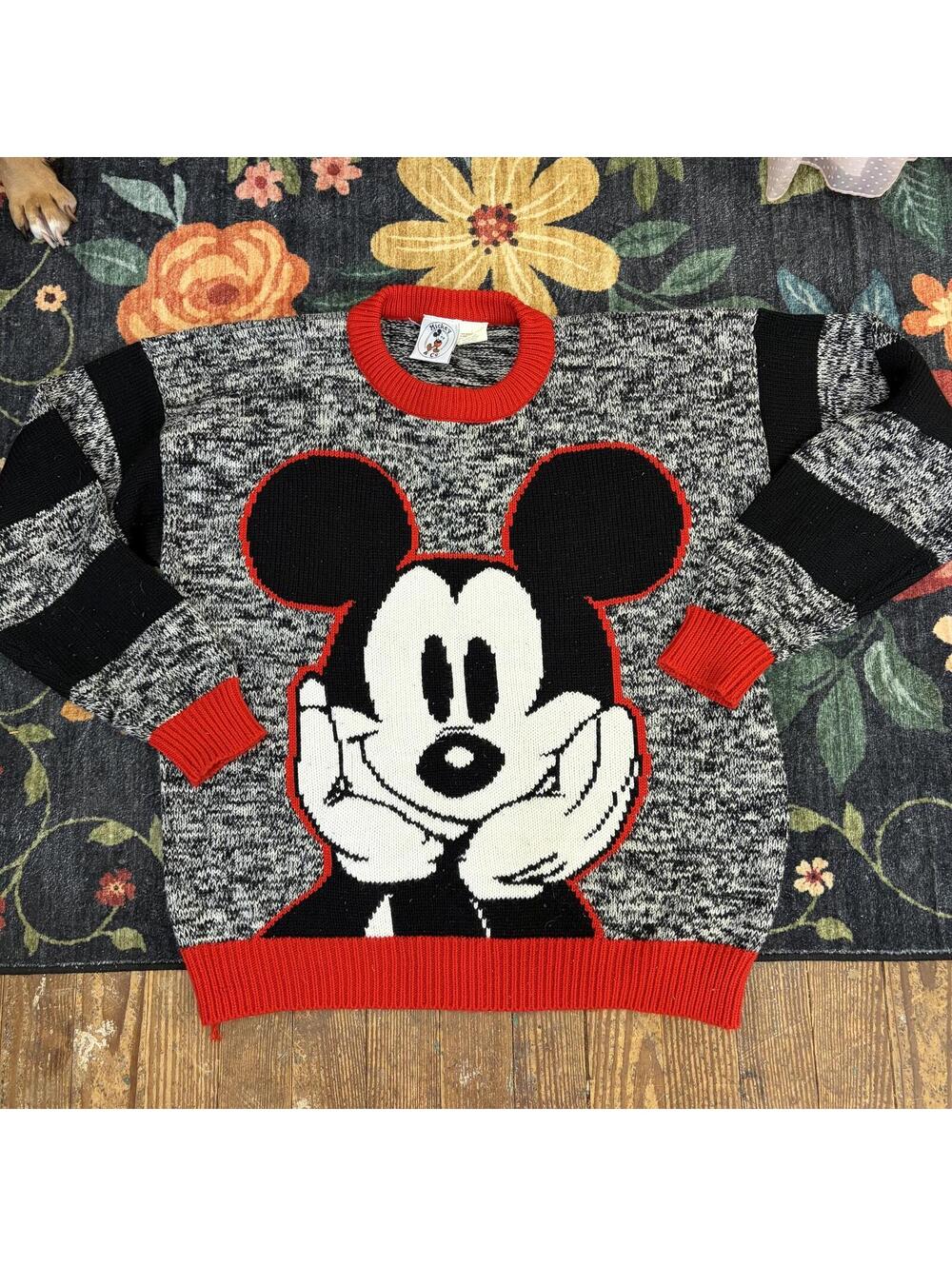 Mickey Mouse Disney knit sweater sz large vintage 1990s